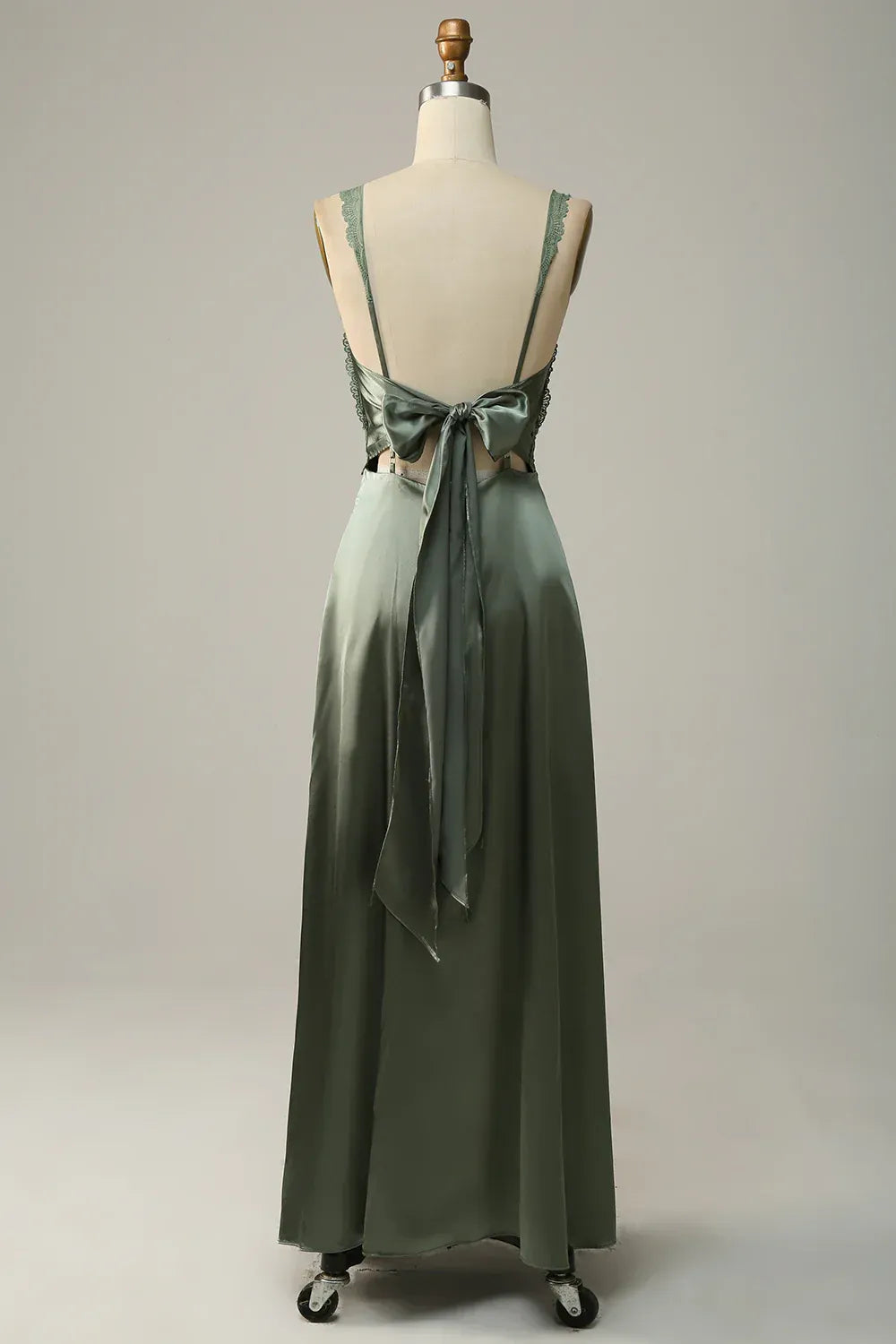 Mermaid Spaghetti Strap Satin Wedding Dress - Yihuiw by Yihuiw