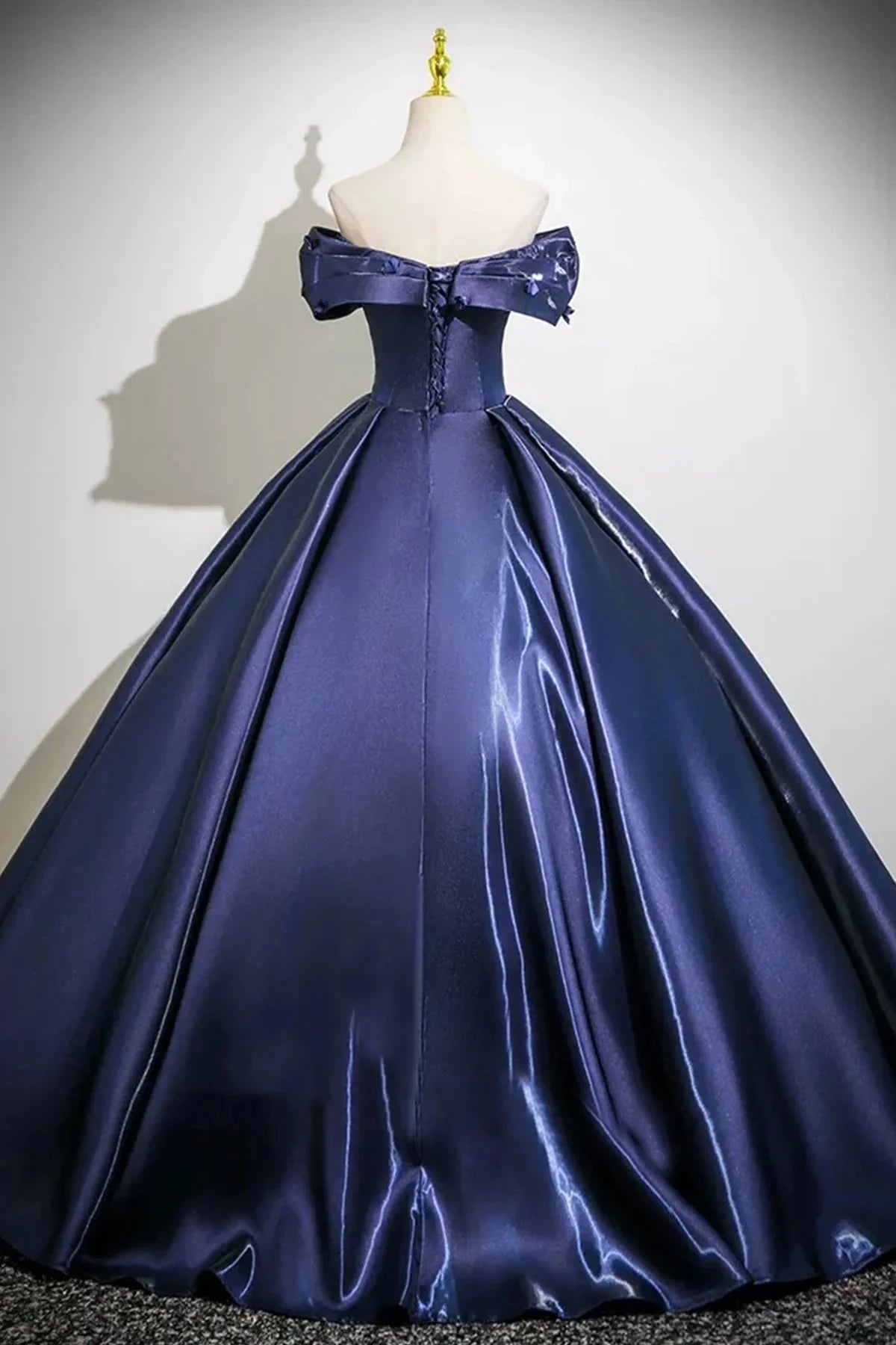 Satin Long Prom Dress A-Line Off the Shoulder Evening Party Dress simple gentle atmospheric and unique desi Brin by YiHuiw