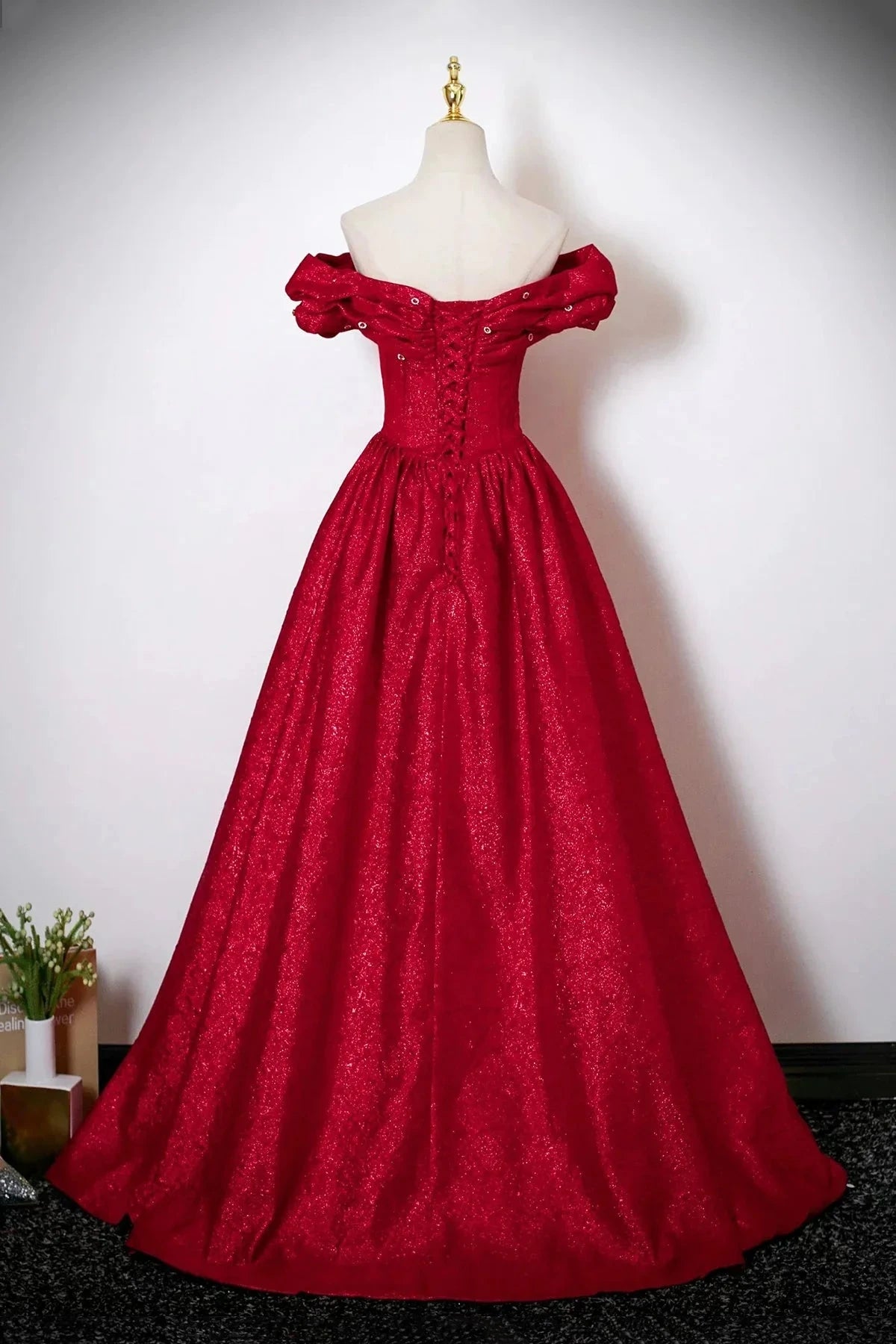 Satin Long Prom Dress A-Line Off the Shoulder Formal Evening Dress simple gentle atmospheric and unique desi Brin by YiHuiw