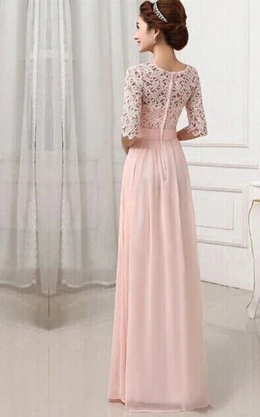 Lace Floor-Length Wedding Gown - Yihuiw by Yihuiw