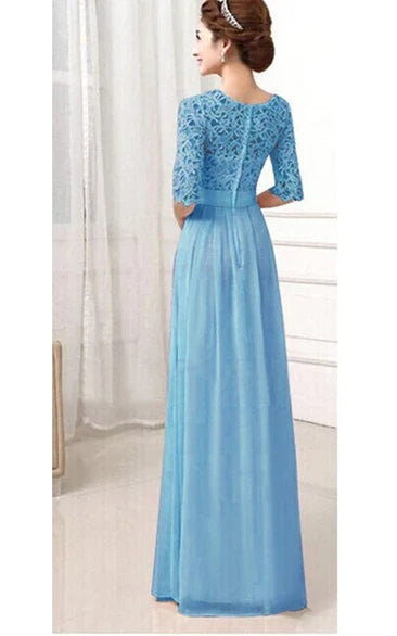 Lace Floor-Length Wedding Gown - Yihuiw by Yihuiw