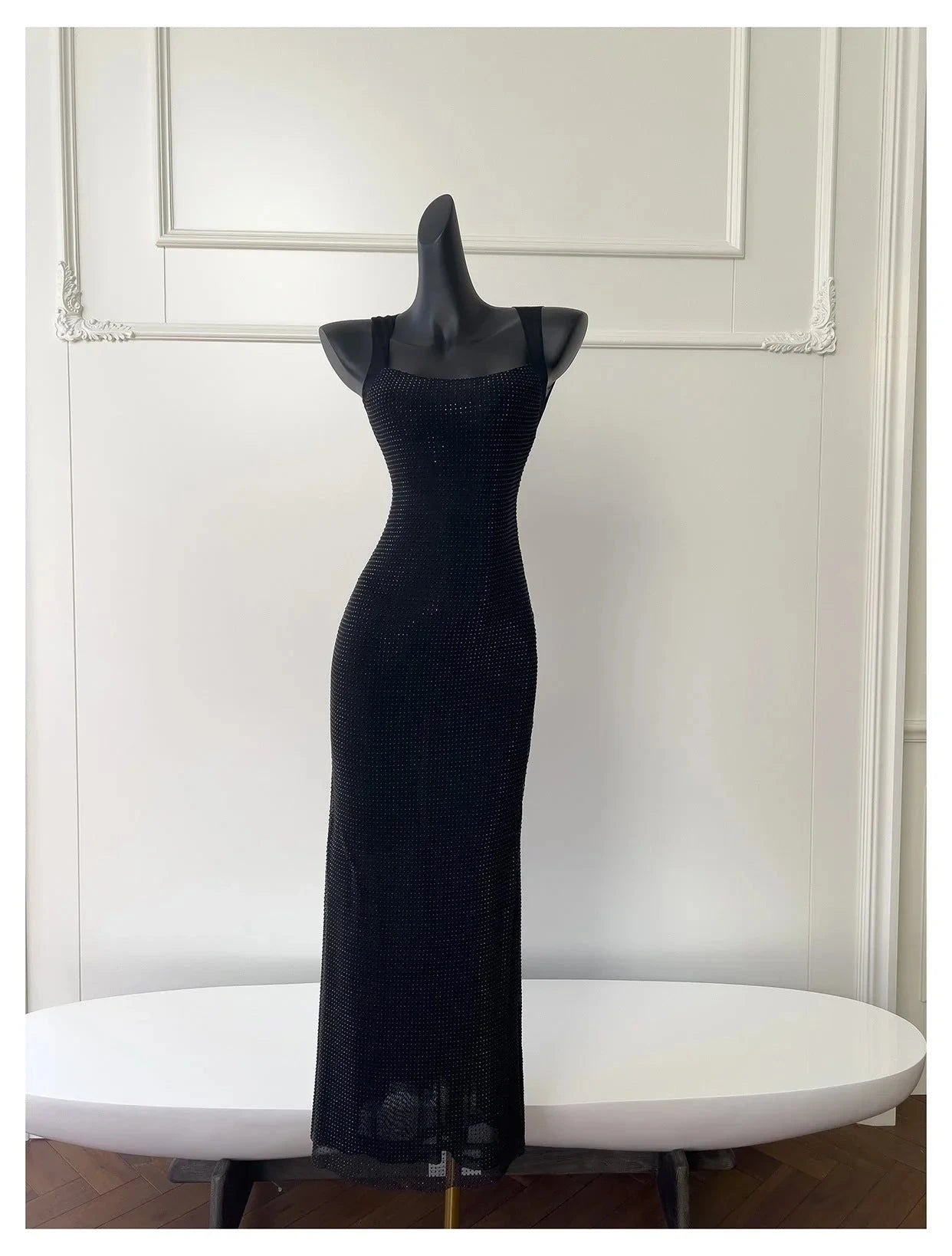 Sexy Mermaid Square Neck Black Sequin Long Prom Dresses Party Dress 20th Birthday Outfits Graduation Dresses simple gentle atmospheric and unique desi Bring summer colors to enhance whiteness by YiHuiw