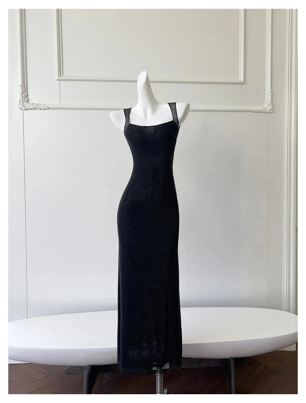 Sexy Mermaid Square Neck Black Sequin Long Prom Dresses Party Dress 20th Birthday Outfits Graduation Dresses simple gentle atmospheric and unique desi Bring summer colors to enhance whiteness by YiHuiw