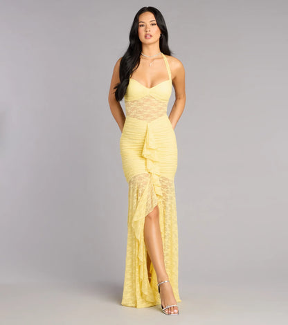 Mermaid Sweetheart High Slit Floor-Length Wedding Dress - Yihuiw by Yihuiw