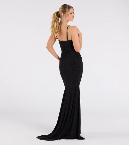 Mermaid Spaghetti Strap Train Floor-Length Wedding Dress - Yihuiw by Yihuiw