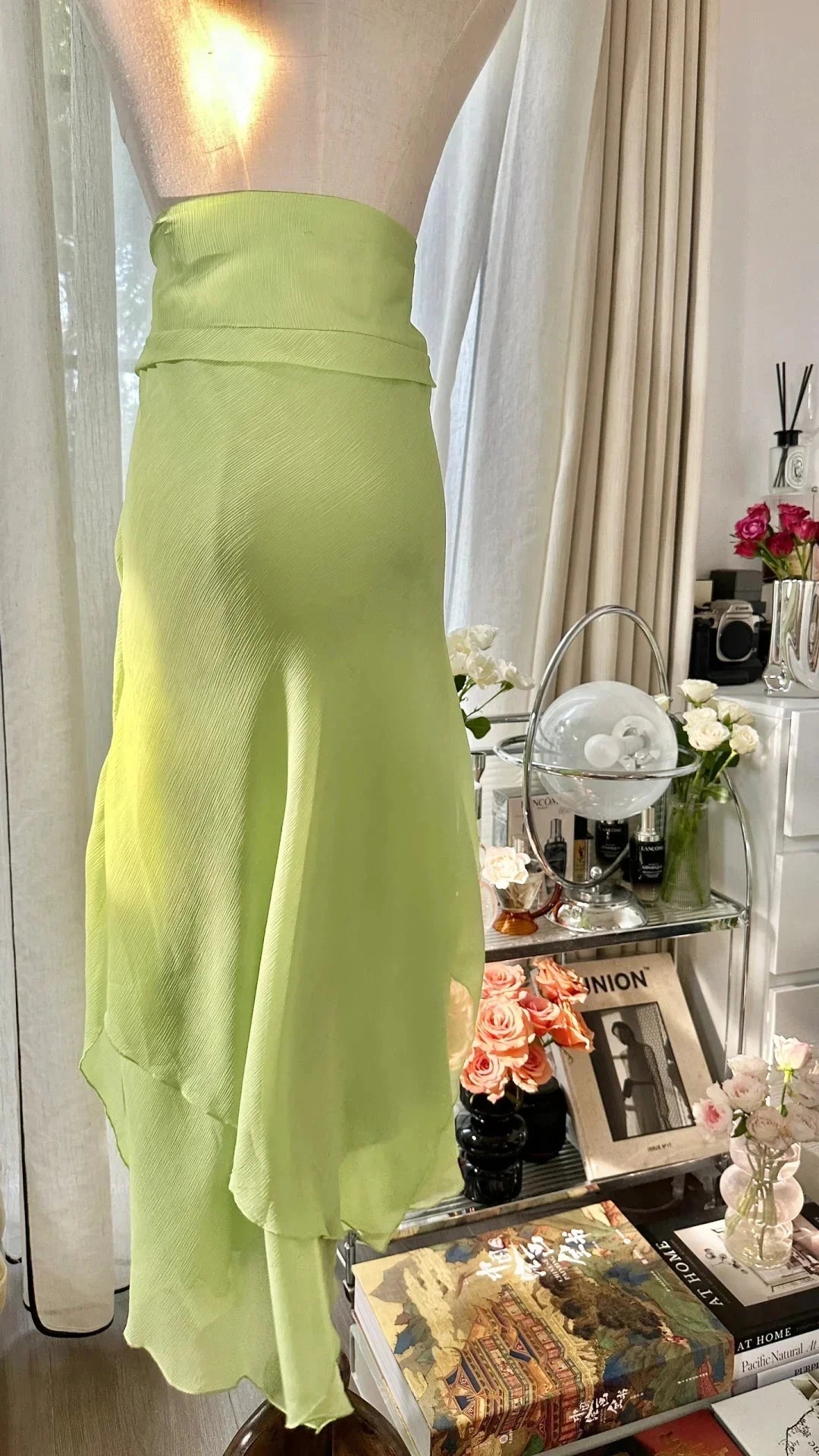 Shiny Fashion Elegant Exquisite Beading Long Chiffon Fairy Ball Gown Evening Dress simple gentle atmospheric and unique desi Bring summer colors to enhance whiteness by YiHuiw