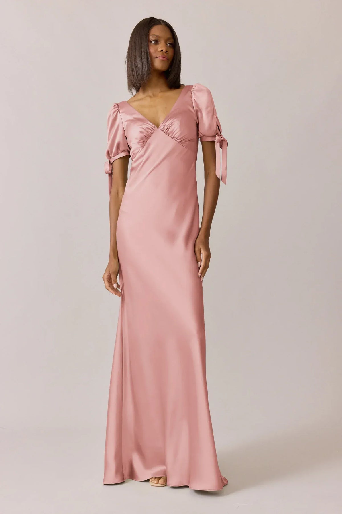 Mermaid Satin Button Back Mini Wedding Dress - Yihuiw by Yihuiw