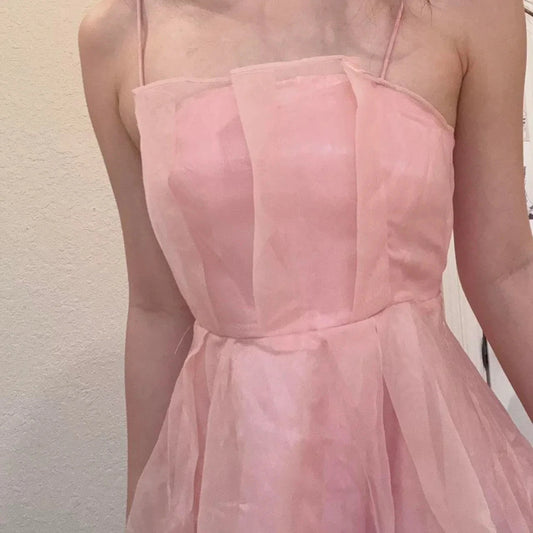 Short Spaghetti Straps Satin Tulle Homecoming Dress Prom Dress simple gentle atmospheric and unique desi Bring summer colors to enhance whiteness by YiHuiw