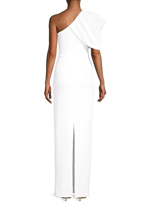 Shoulder Ruffle Evening GownEgan One-Shoulder Gown One-shoulder Evening Dress by YiHuiw