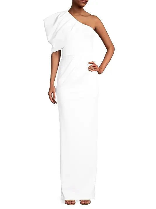 Shoulder Ruffle Evening GownEgan One-Shoulder Gown One-shoulder Evening Dress by YiHuiw