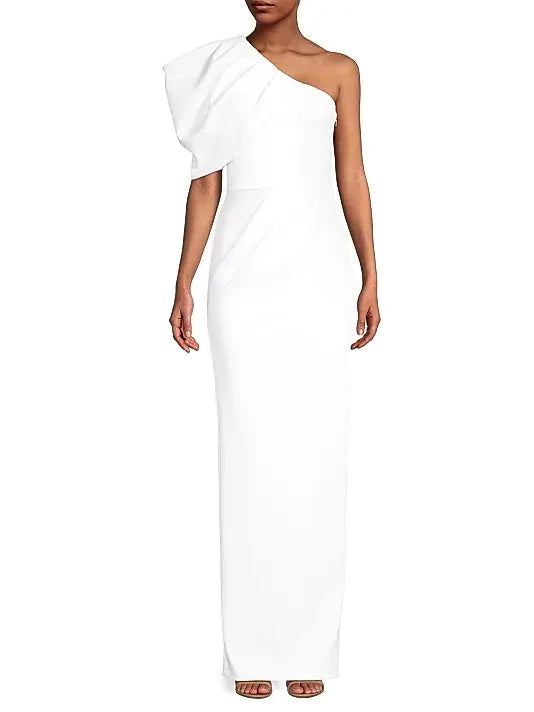 Shoulder Ruffle Evening GownEgan One-Shoulder Gown One-shoulder Evening Dress by YiHuiw