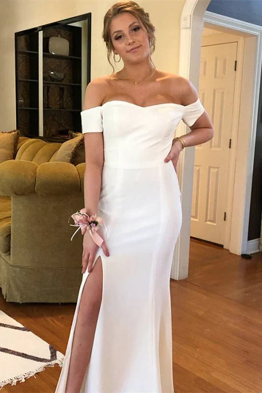 Mermaid Sleeveless Zipper Back Floor-Length Wedding Dress - Yihuiw by Yihuiw