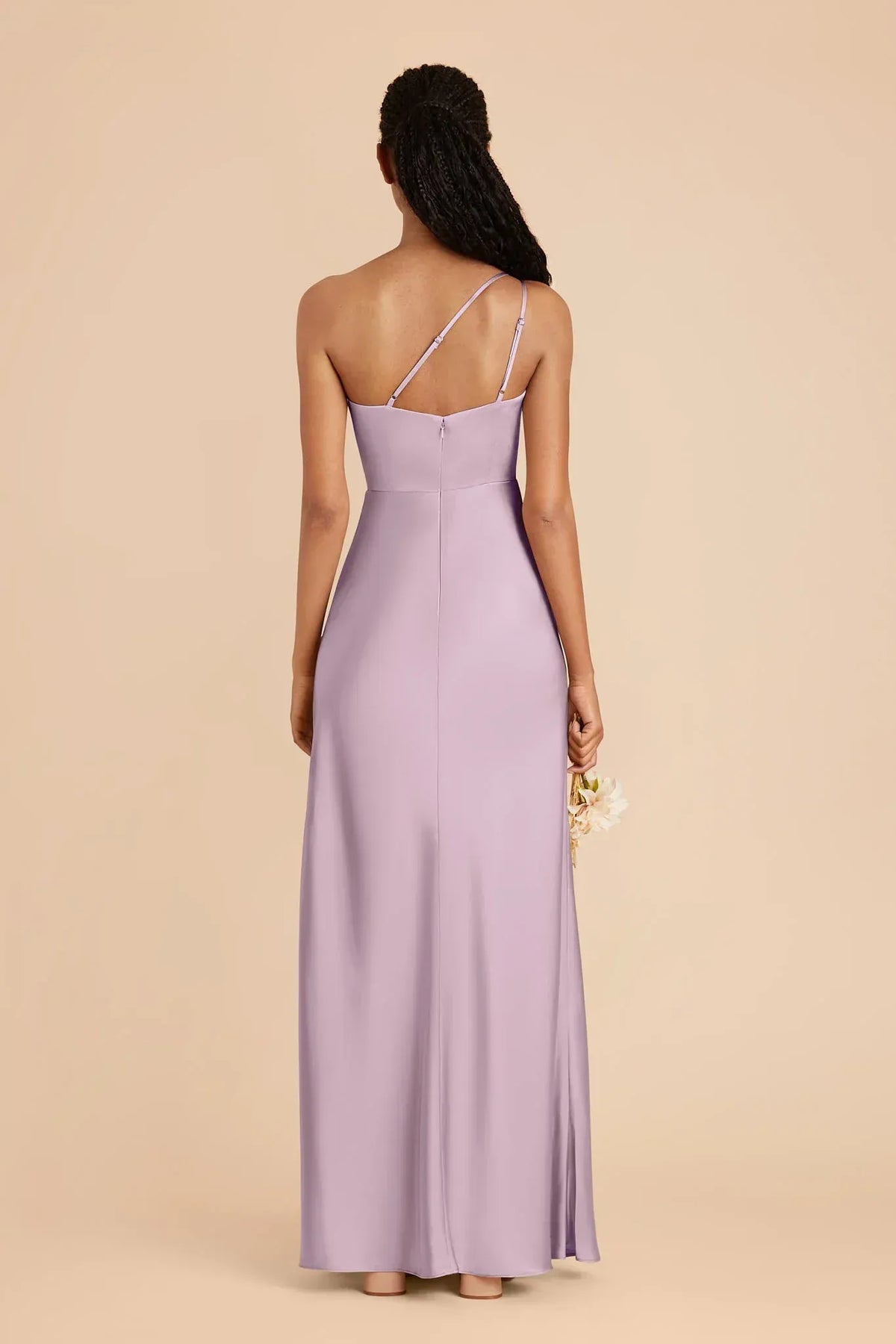 One-Shoulder Open Back High Slit Floor-Length Wedding Dress - Yihuiw by Yihuiw