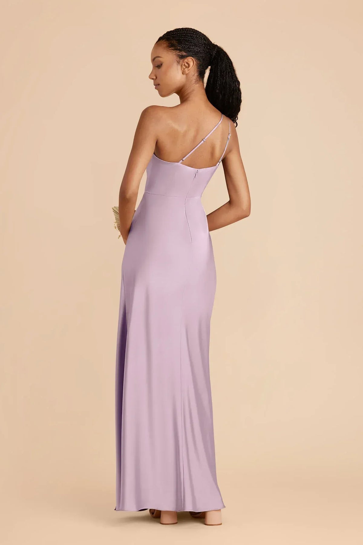 One-Shoulder Open Back High Slit Floor-Length Wedding Dress - Yihuiw by Yihuiw