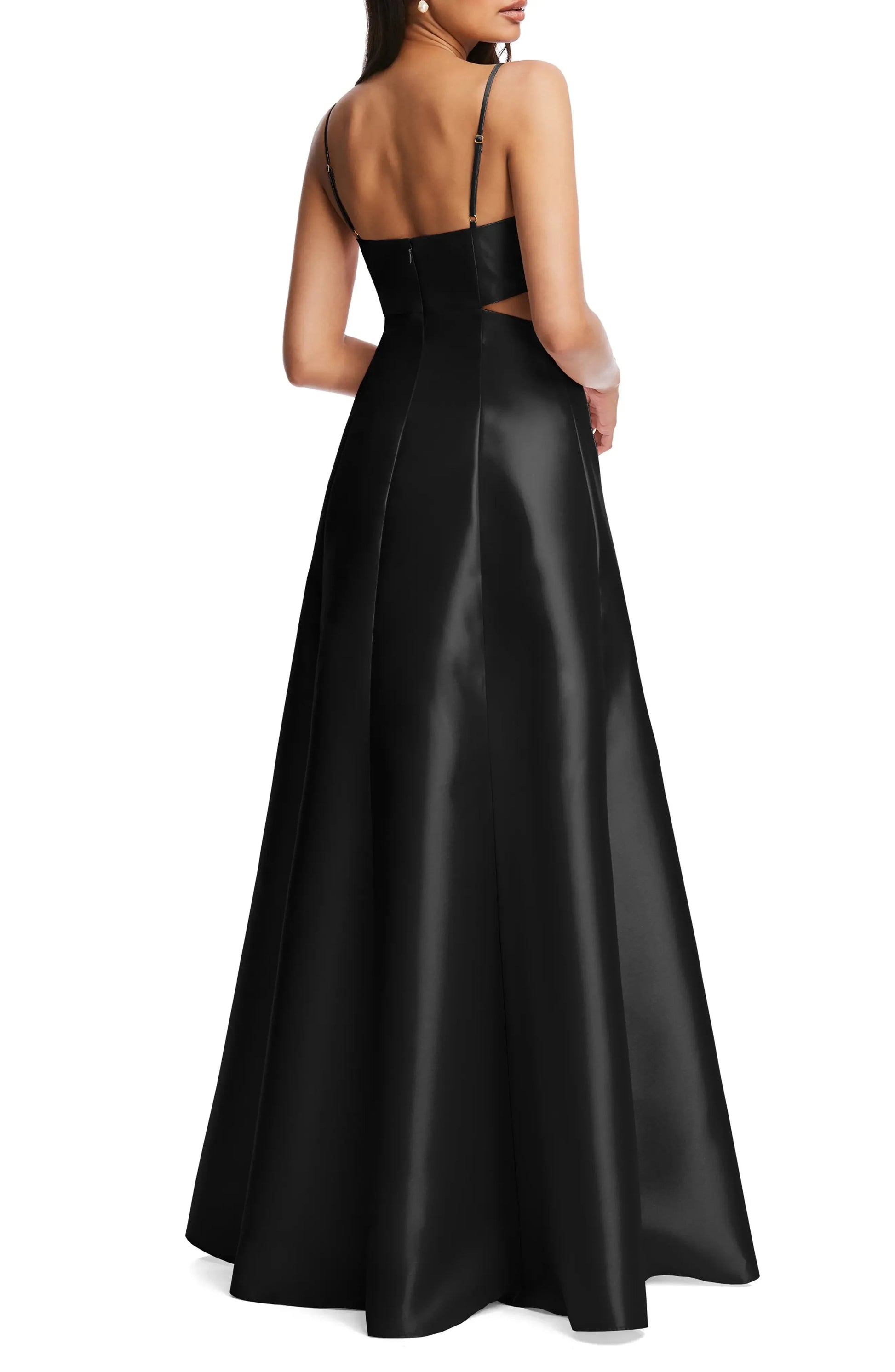 Sleek Cut Out Sweetheart Spaghetti Strap Open Back Floor Length For Sale Evening Dress by YiHuiw