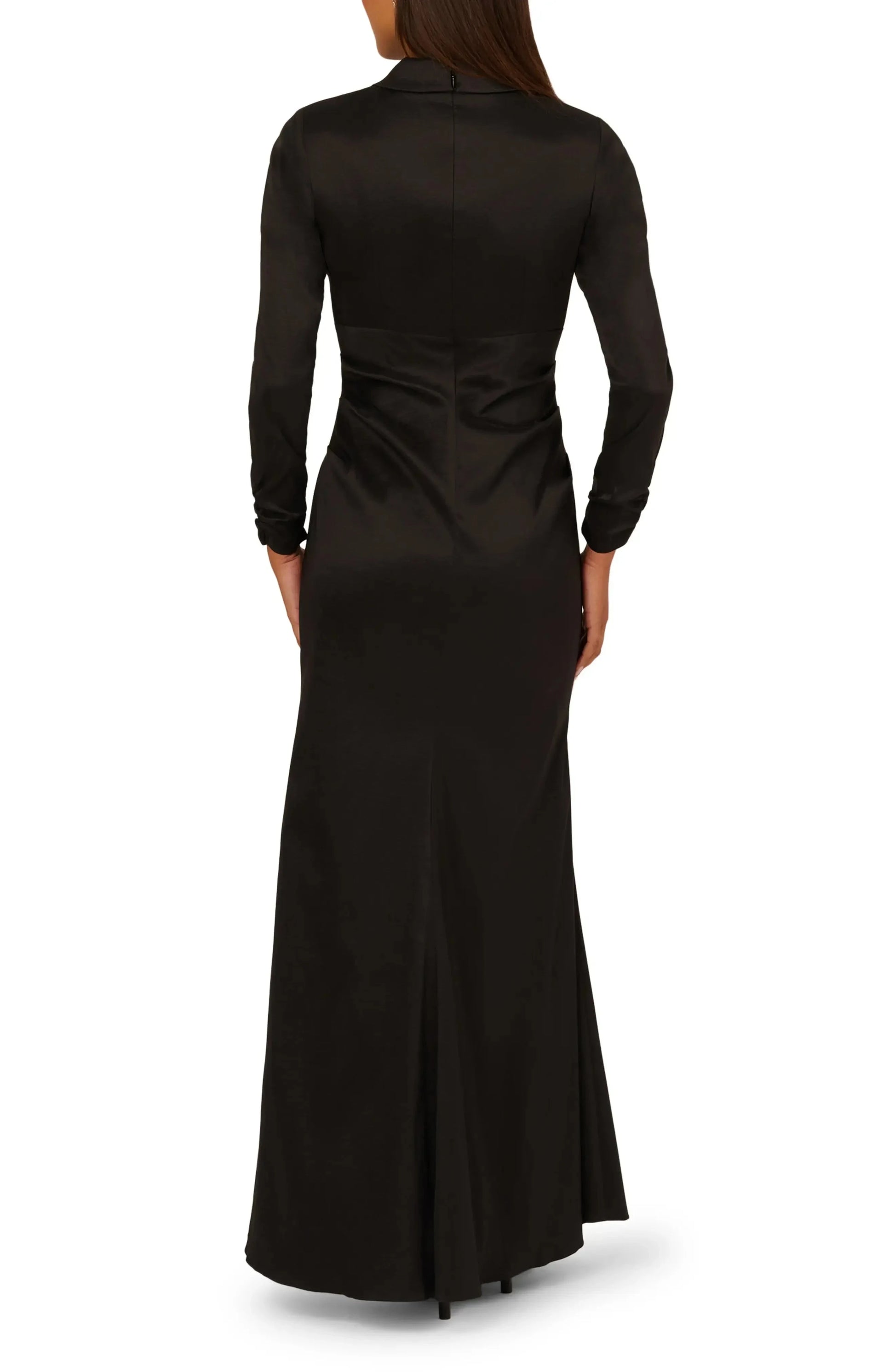 Sleek Mermaid Blazer Neck Long Sleeve Solid Back Floor Length For Sale Prom Dress by YiHuiw