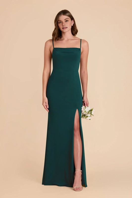 Mermaid Spaghetti Strap Open Back Floor-Length Wedding Dress - Yihuiw by Yihuiw