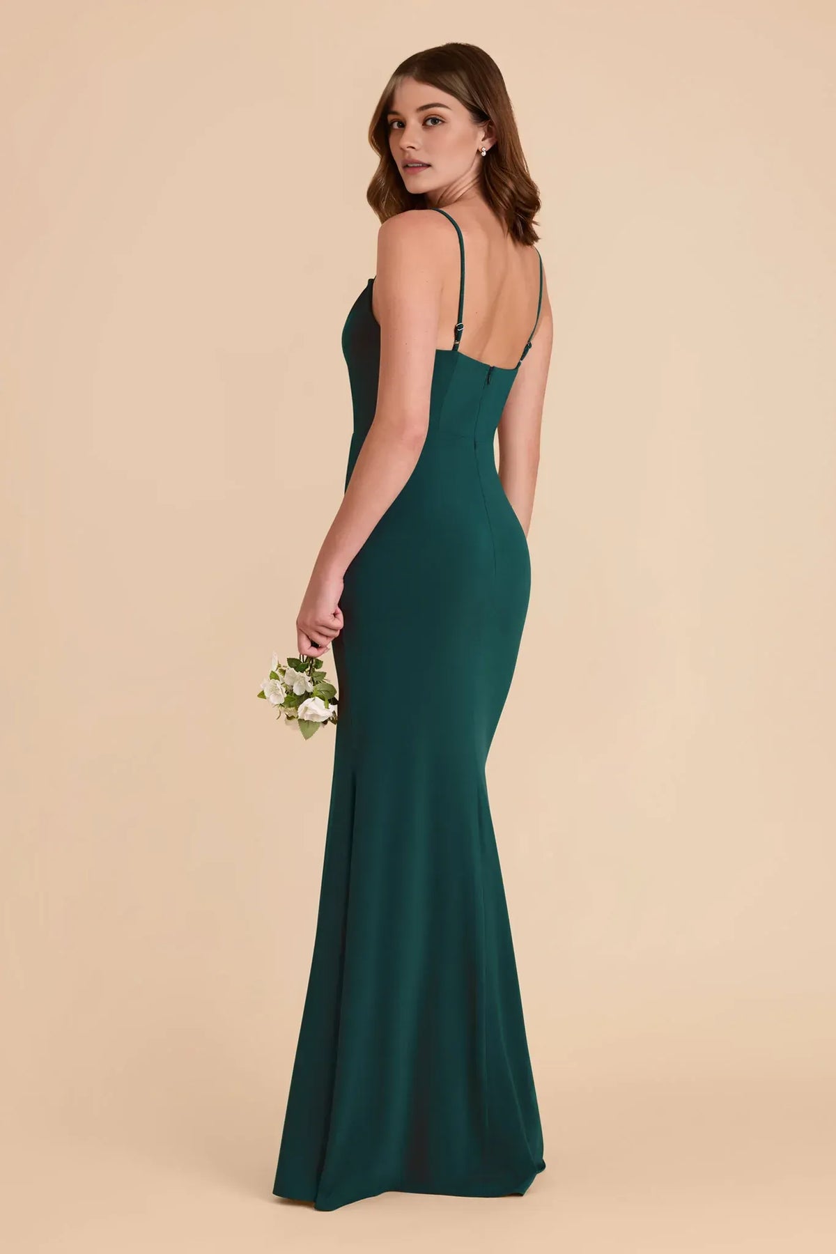 Mermaid Spaghetti Strap Open Back Floor-Length Wedding Dress - Yihuiw by Yihuiw