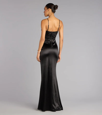 Mermaid Sweetheart High Slit Floor-Length Wedding Dress - Yihuiw by Yihuiw