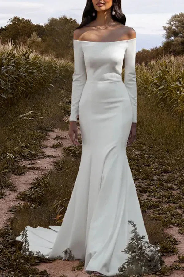 Mermaid Floor-Length Wedding Dress - Yihuiw by Yihuiw