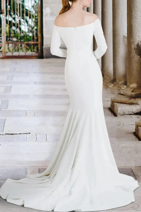 Mermaid Floor-Length Wedding Dress - Yihuiw by Yihuiw