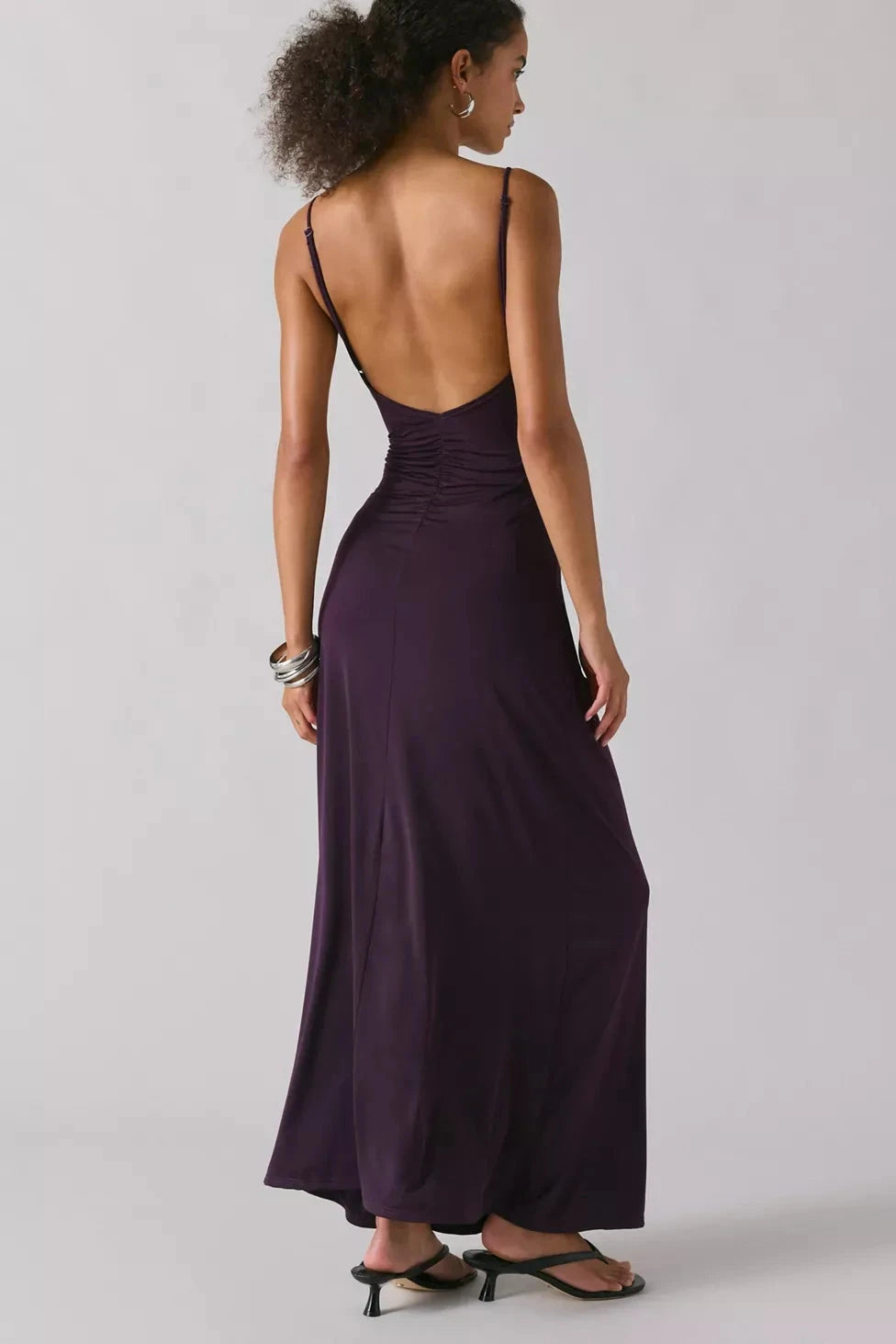 Sleek Sheath Square Neck Sleeveless Open Back Floor Length Hot Sale Prom Dress by YiHuiw