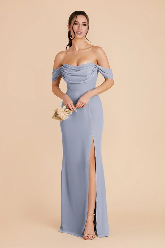 Mermaid Cowl Neck Short Sleeve Floor-Length Wedding Dress - Yihuiw by Yihuiw