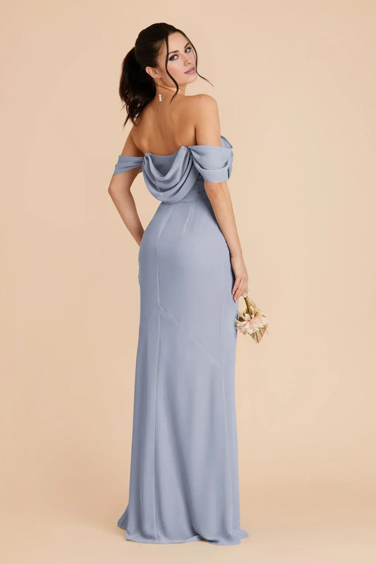 Mermaid Cowl Neck Short Sleeve Floor-Length Wedding Dress - Yihuiw by Yihuiw