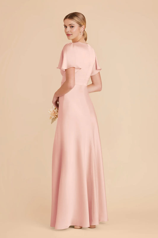 A-Line V-Neck Floor-Length Wedding Dress - Yihuiw by Yihuiw