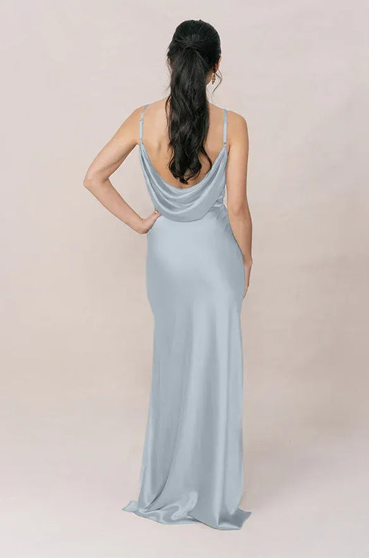Mermaid Spaghetti Strap High Slit Floor-Length Wedding Dress - Yihuiw by Yihuiw