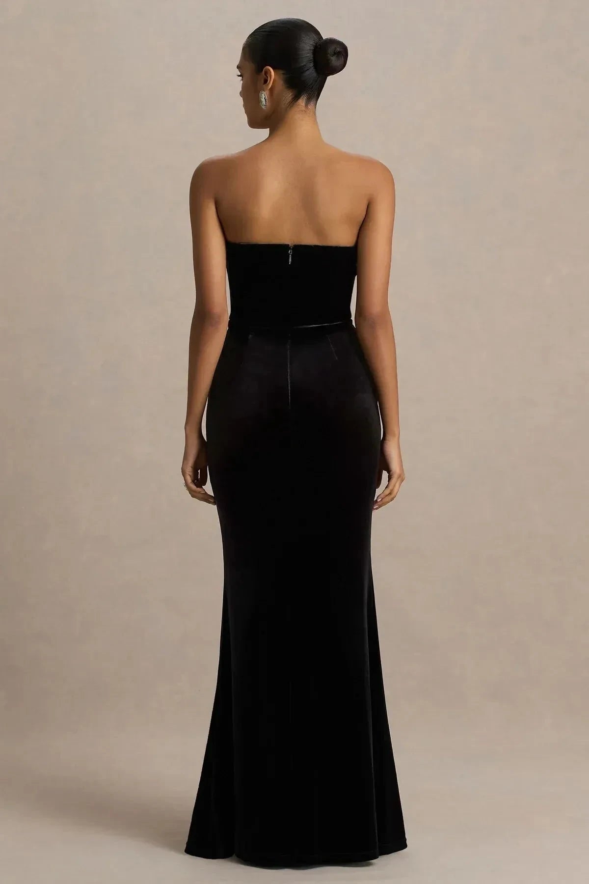 Sophisticated Mermaid Strapless Sleeveless Back Zipper Floor Length Prom Dress by YiHuiw
