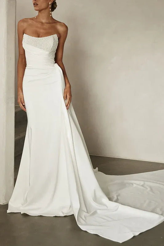Mermaid Sweetheart Floor-Length Wedding Dress - Yihuiw by Yihuiw