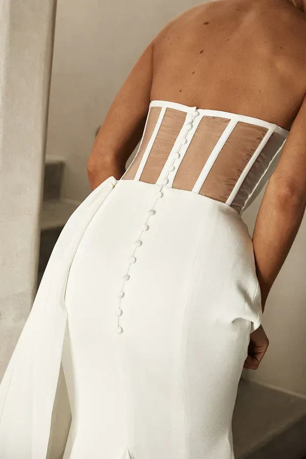 Mermaid Sweetheart Floor-Length Wedding Dress - Yihuiw by Yihuiw