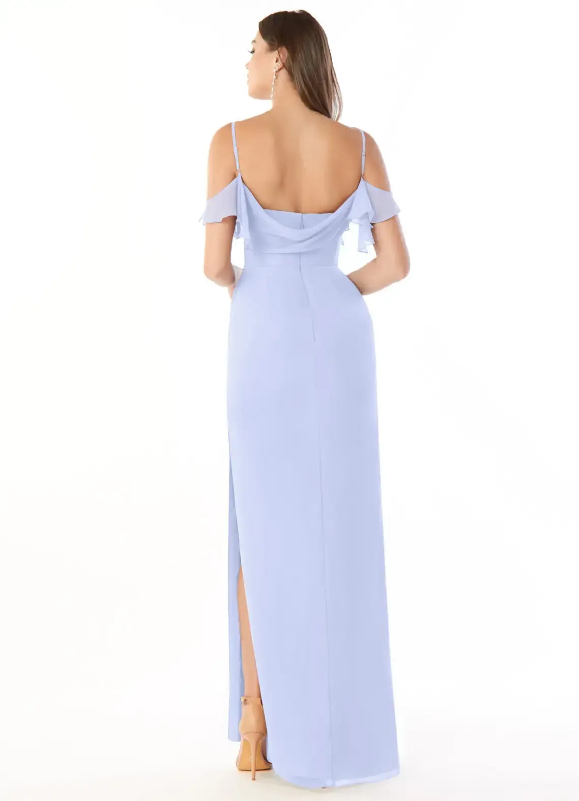 Mermaid Off-Shoulder Chiffon High Slit Wedding Dress - Yihuiw by Yihuiw