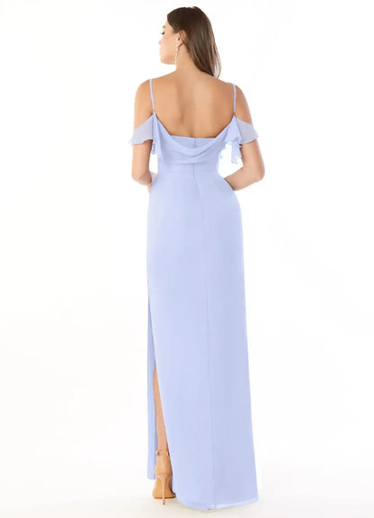 Mermaid Off-Shoulder Chiffon High Slit Wedding Dress - Yihuiw by Yihuiw