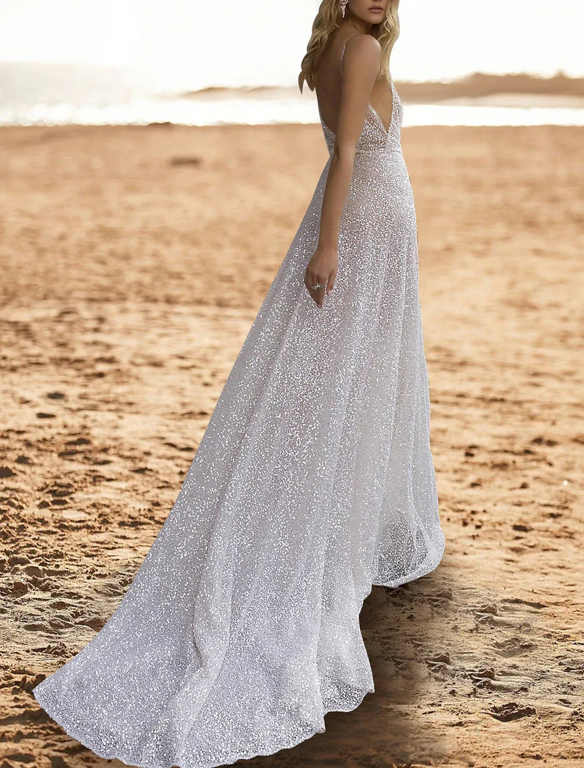 Spaghetti Strap Tulle Wedding Dress - Yihuiw by Yihuiw