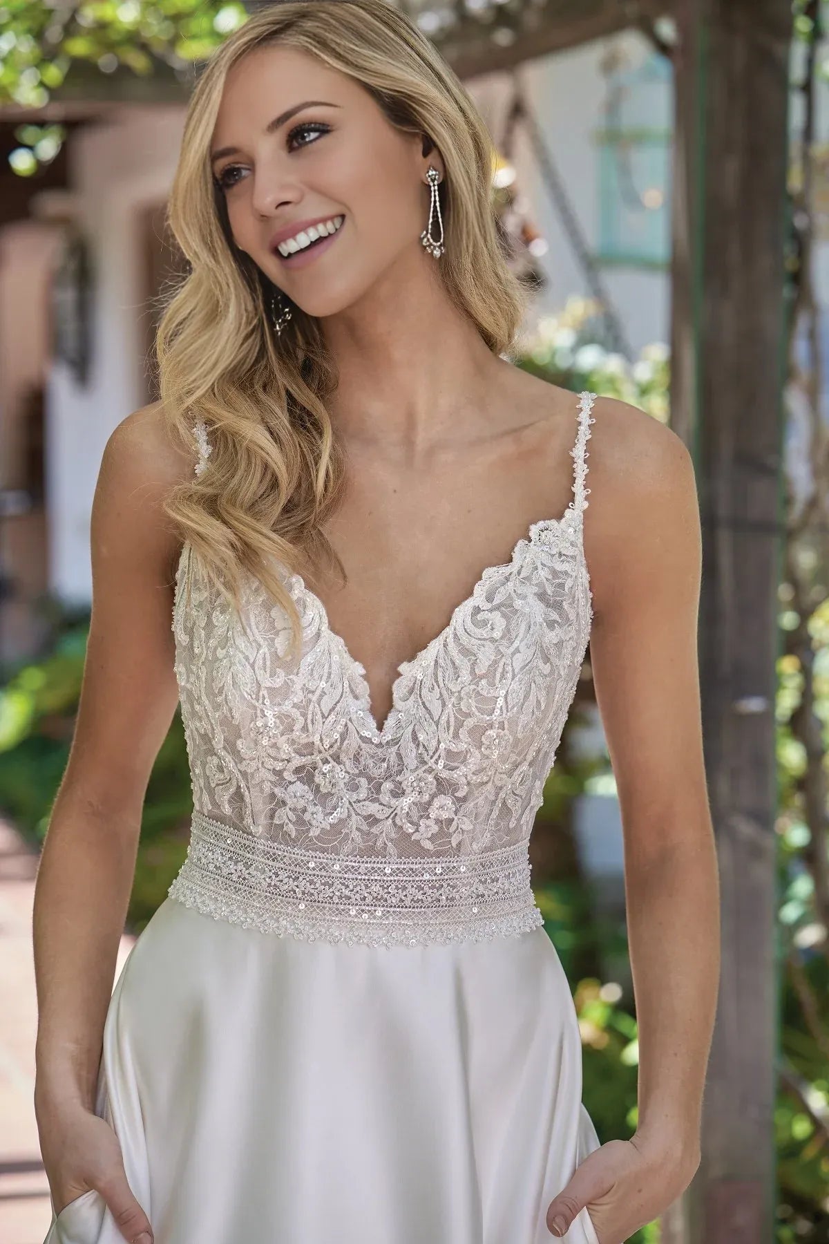 Spaghetti Strap Satin Wedding Dress - Yihuiw by Yihuiw