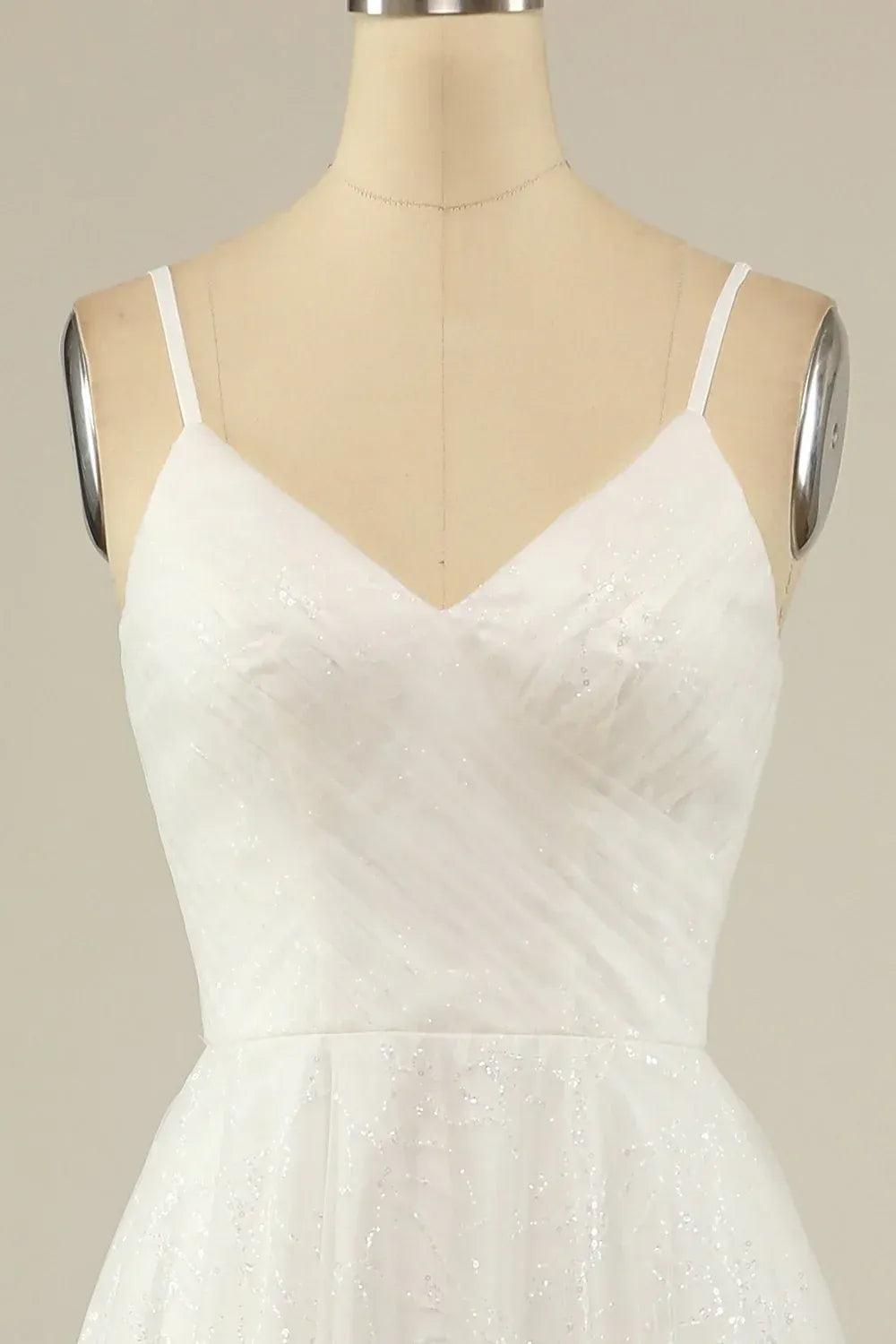 A-Line Tulle Train Wedding Dress - Yihuiw by Yihuiw