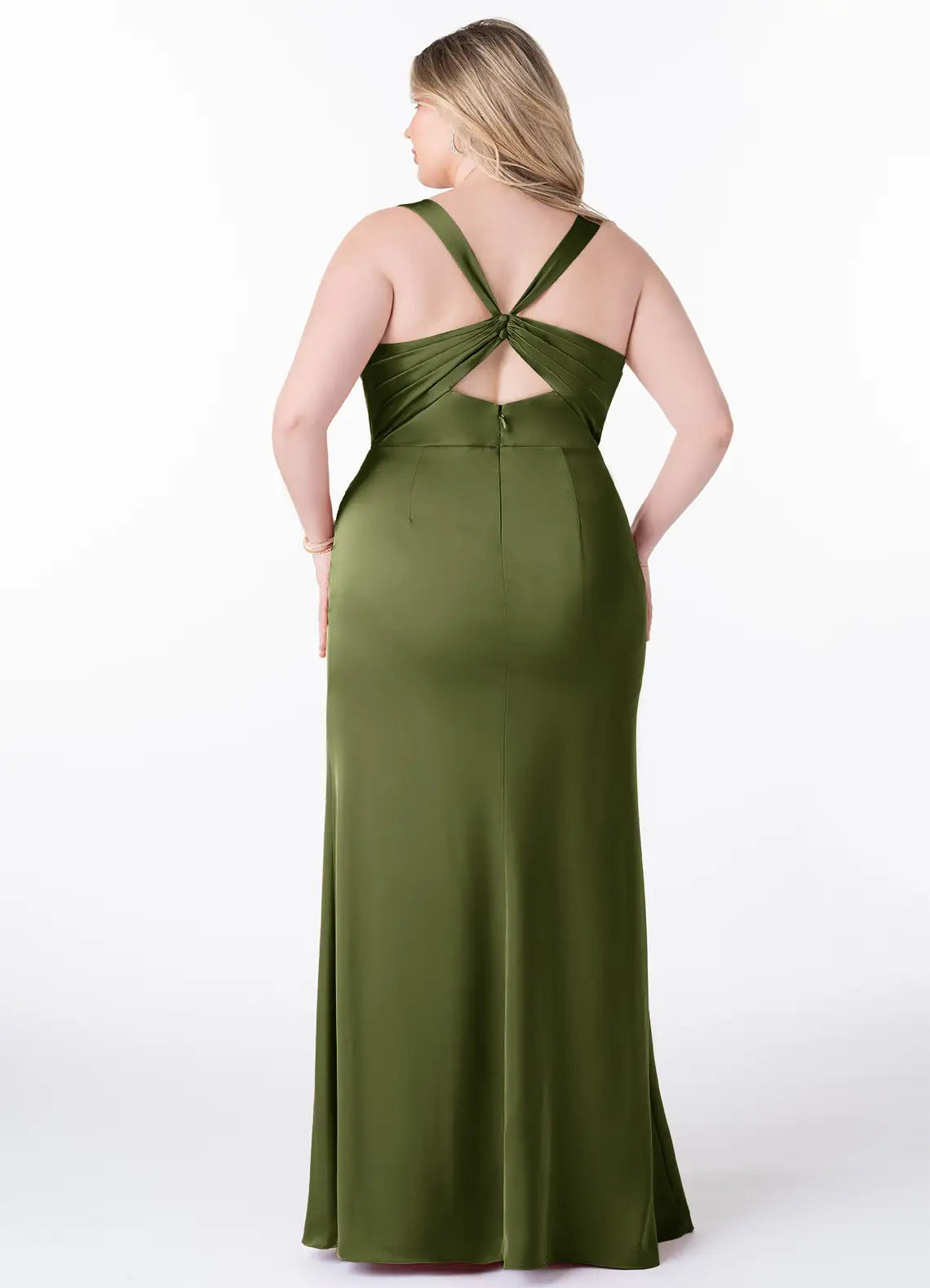 Spaghetti Strap High Slit Floor-Length Wedding Dress - Yihuiw by Yihuiw