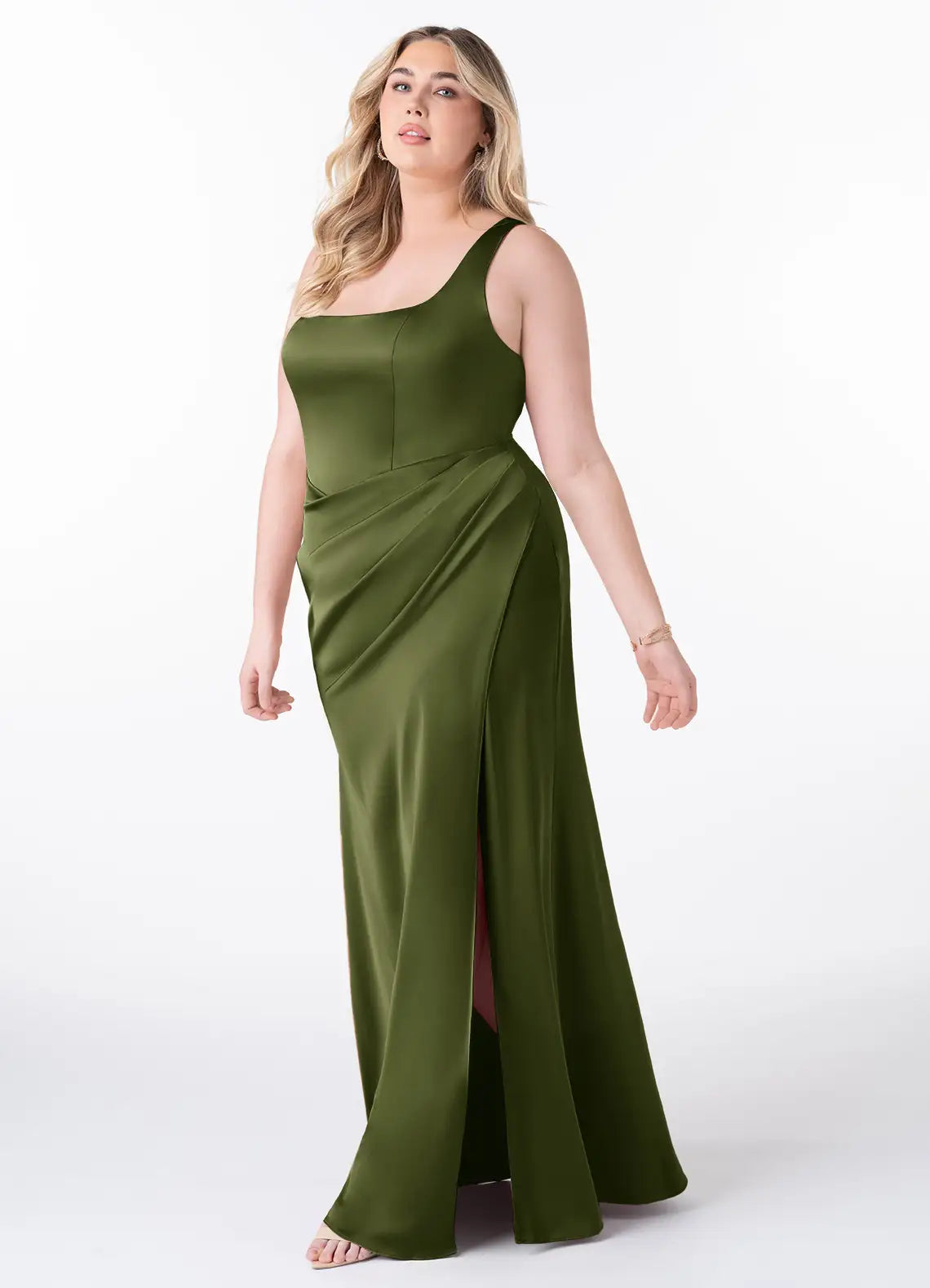 Spaghetti Strap High Slit Floor-Length Wedding Dress - Yihuiw by Yihuiw