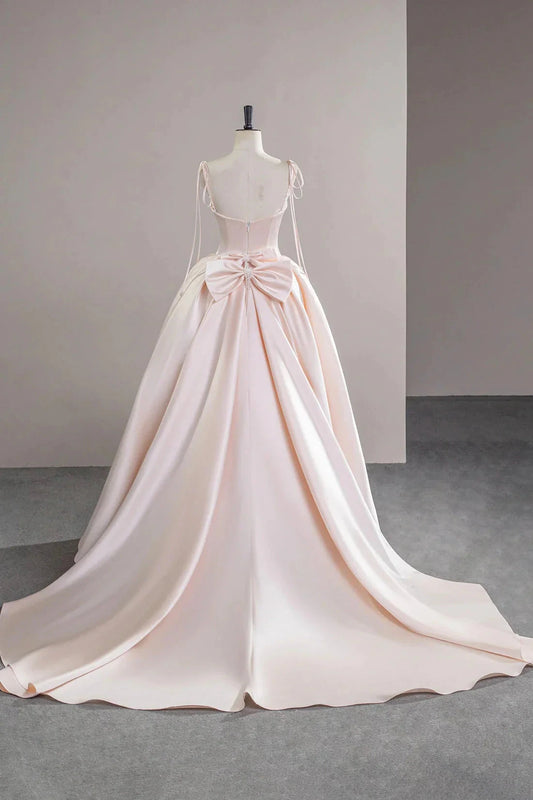Strap Satin Long Prom Dress Beautiful A-Line Evening Party Dress simple gentle atmospheric and unique desi Brin by YiHuiw