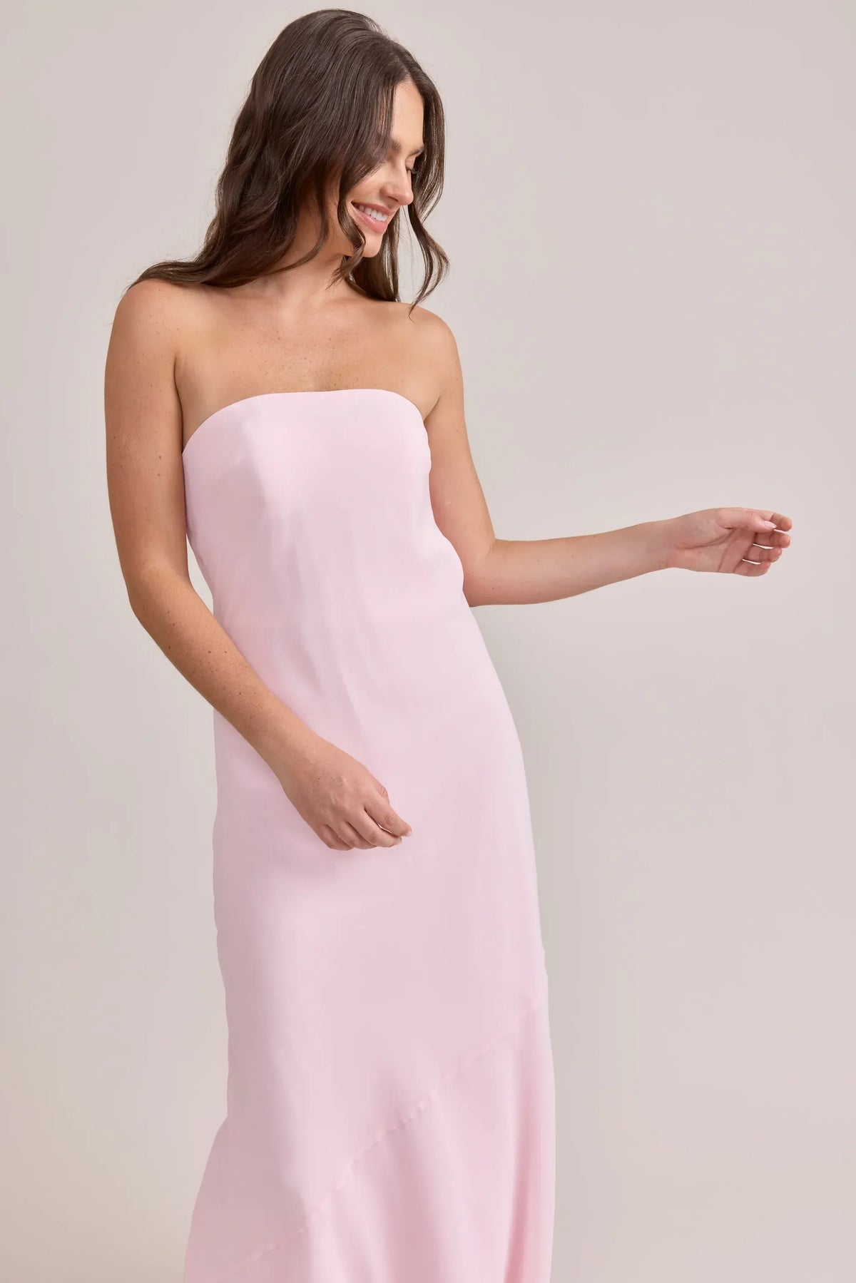 Mermaid Strapless Chiffon Button Back Wedding Dress - Yihuiw by Yihuiw