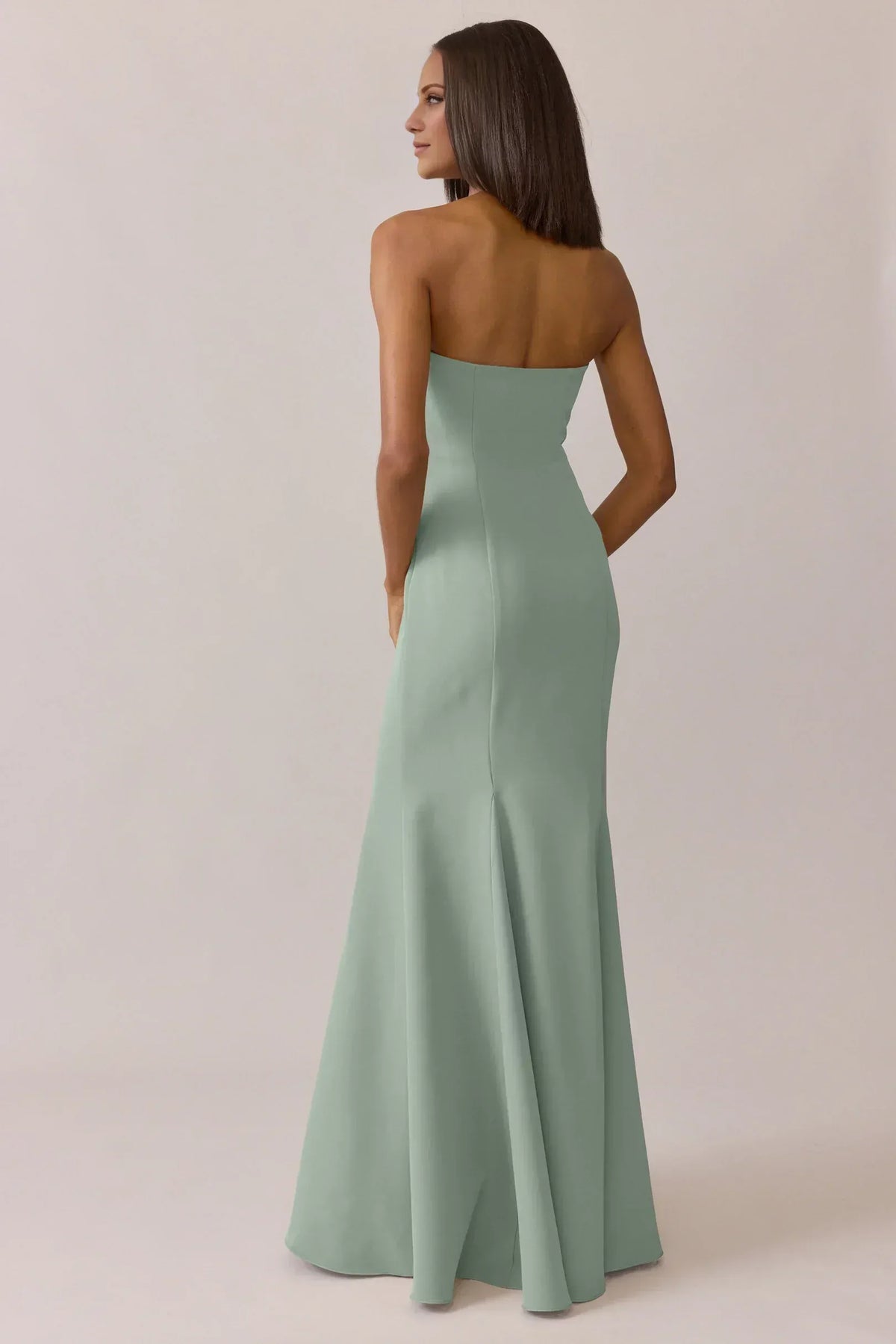 Mermaid Strapless Crepe Wedding Dress - Yihuiw by Yihuiw