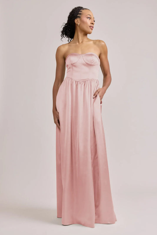 A-Line Sweetheart Satin Lace-Up Back Wedding Dress - Yihuiw by Yihuiw