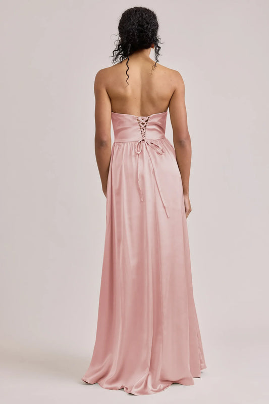A-Line Sweetheart Satin Lace-Up Back Wedding Dress - Yihuiw by Yihuiw