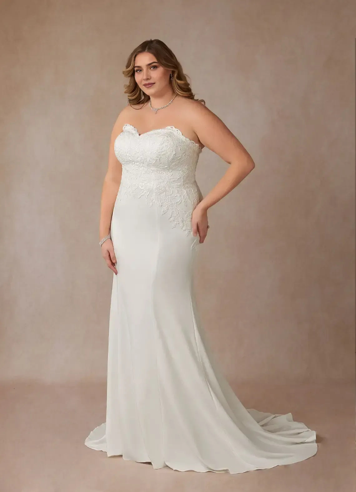 Mermaid Sweetheart Chiffon Train Wedding Dress - Yihuiw by Yihuiw