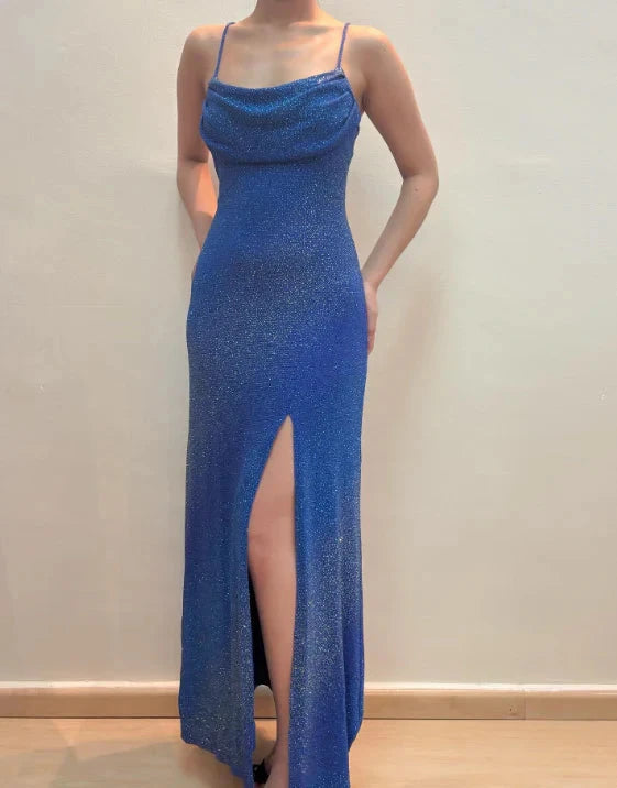 Strap pleated A-line sleeveless long Homecoming Dresses by YiHuiw