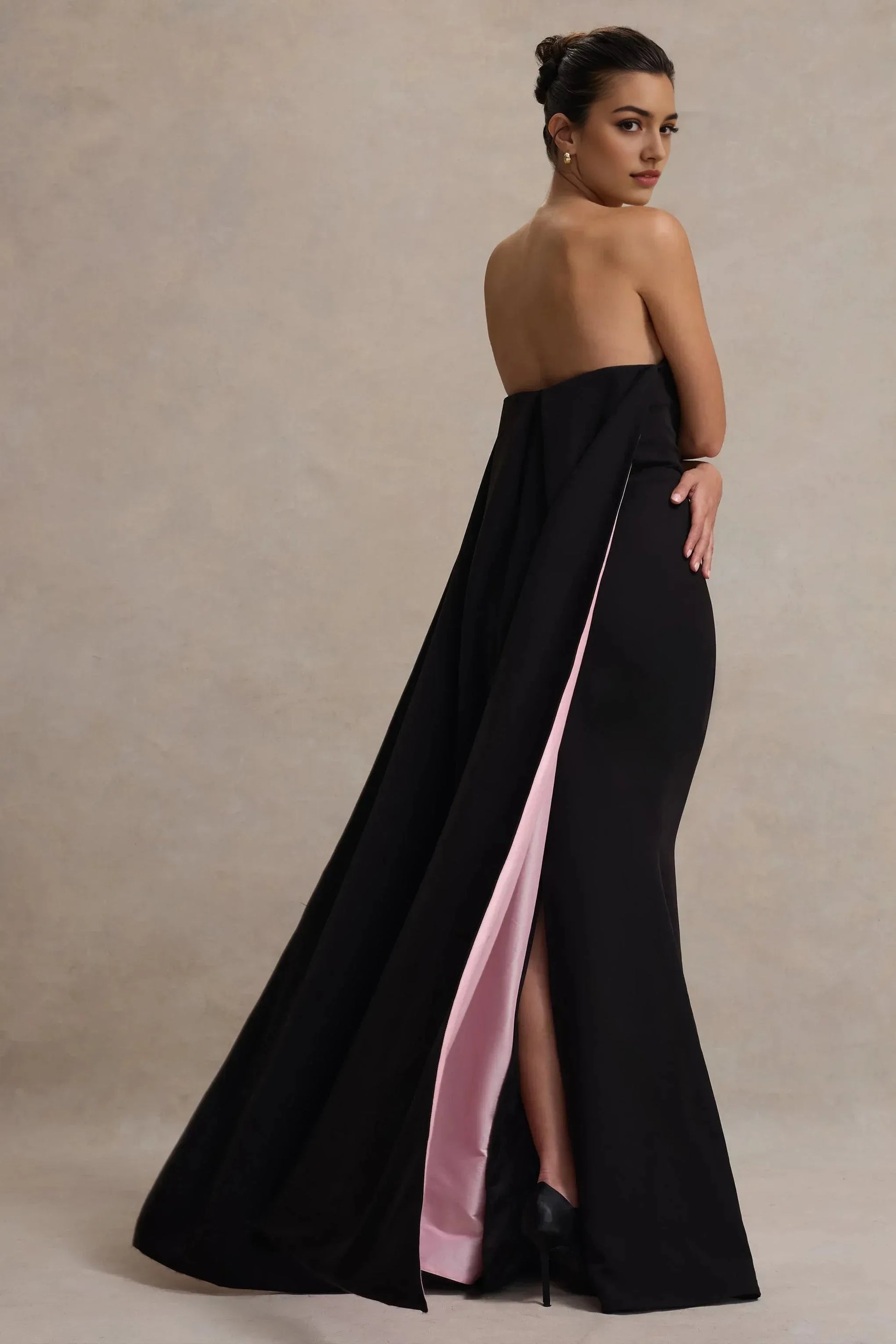 Striking Mermaid Strapless Sleeveless Open Back Train Floor Length For Ladies Evening Dress by YiHuiw