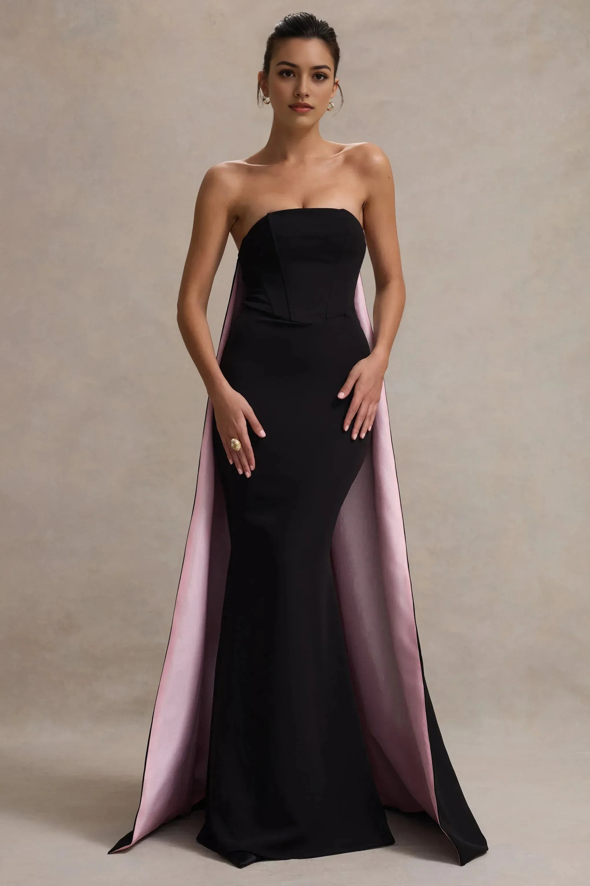 Striking Mermaid Strapless Sleeveless Open Back Train Floor Length For Ladies Evening Dress by YiHuiw