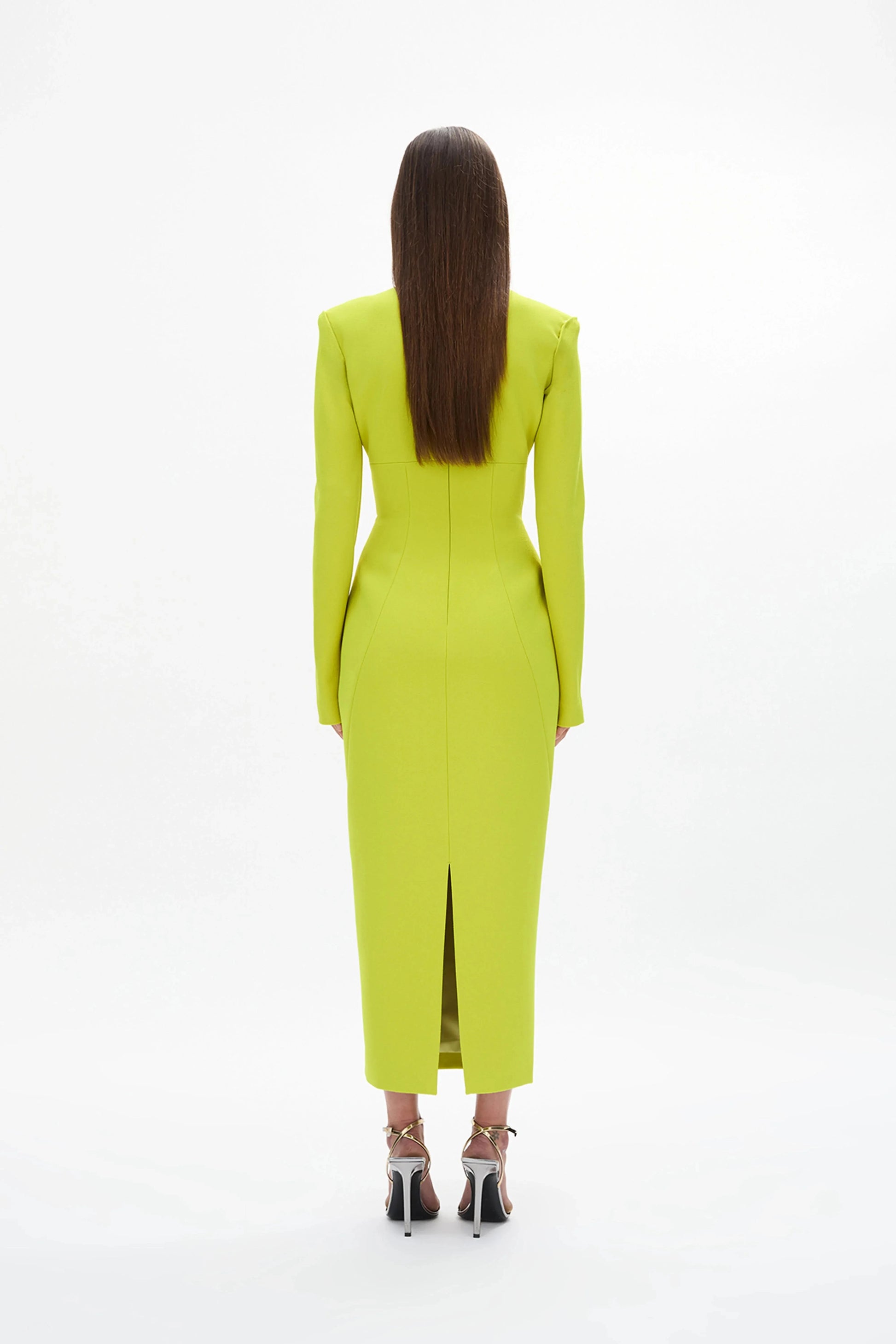 Structured Sheath Crew Neck Long Sleeve Zipper Back Floor Length For Sale Prom Dress by YiHuiw
